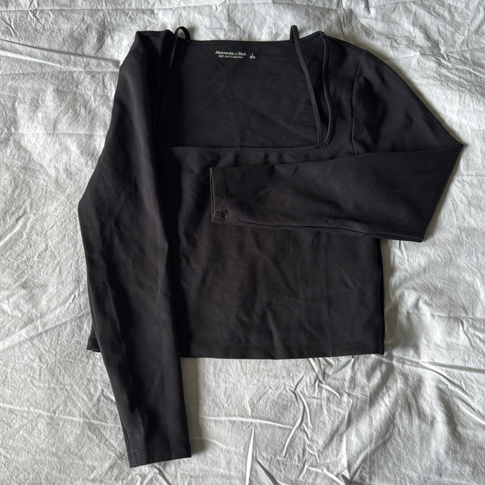 Soft A&F Square Neck Long Sleeve Top